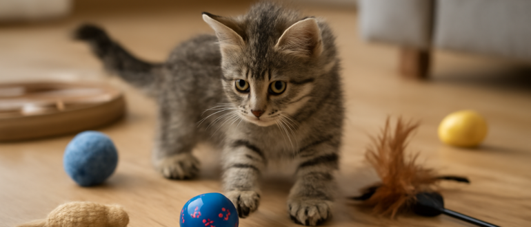 Как подобрать игрушки для кошки или котенка