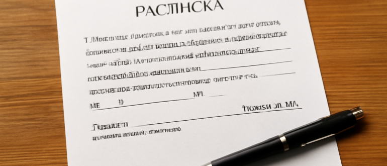 Юридически правильная расписка: образец и правила составления